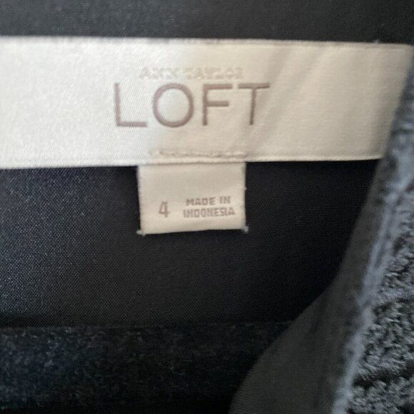 LOFT Mini Dress Jacquard Paisley Fit Flare style 347063 Sz 4 - Picture 7 of 7